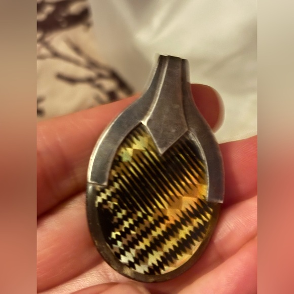 Vintage Sterling Silver Prism Alchemy Pendant ✧ Dichroic Light Artifact ✧ Cosmic - Picture 2 of 5